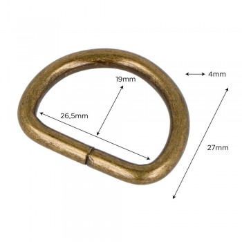 Anilla D Hierro Oro Viejo 26,5 mm. 100u.